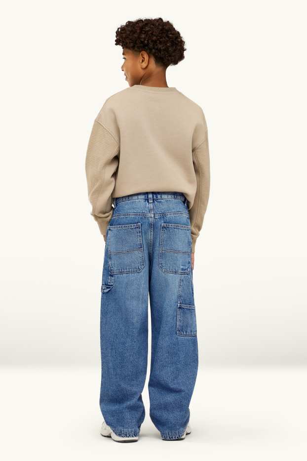 Children Boys - Baggy jeans - thermal jeans - blue denim
