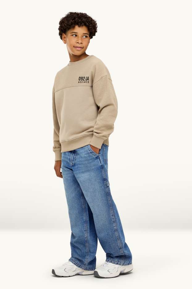 Children Boys - Baggy jeans - thermal jeans - blue denim