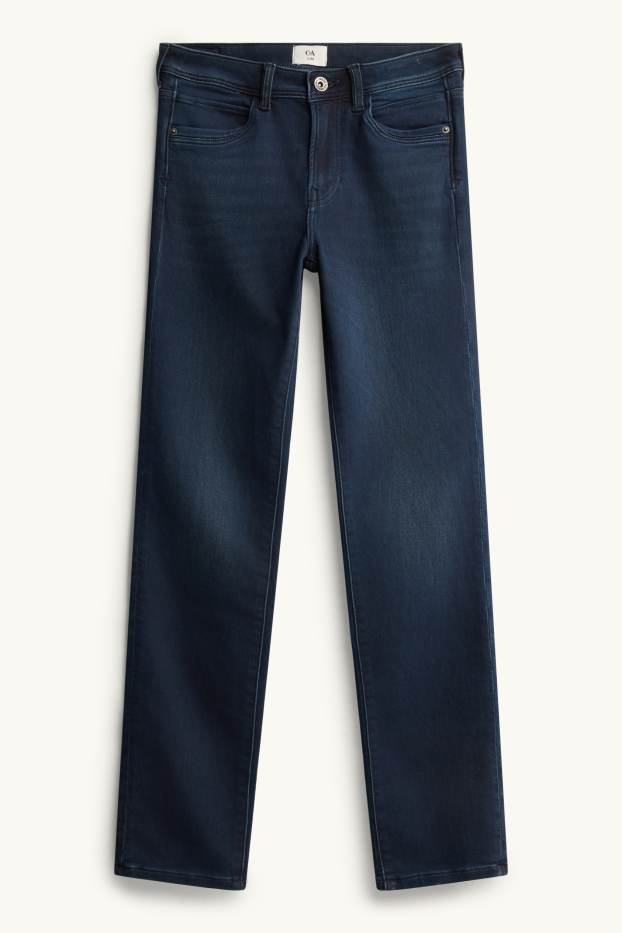 Femei - Pantaloni cu 5 buzunare - denim-albastru închis