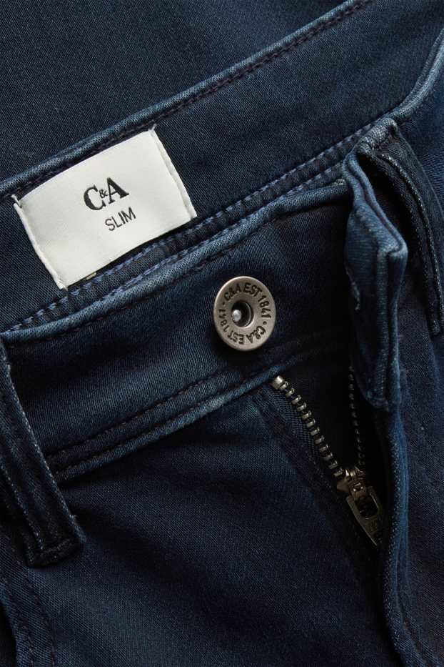 Femei - Pantaloni cu 5 buzunare - denim-albastru închis