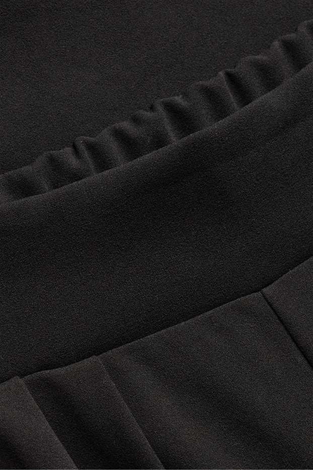 Dames - Pantalon - high waist - wide leg - zwart