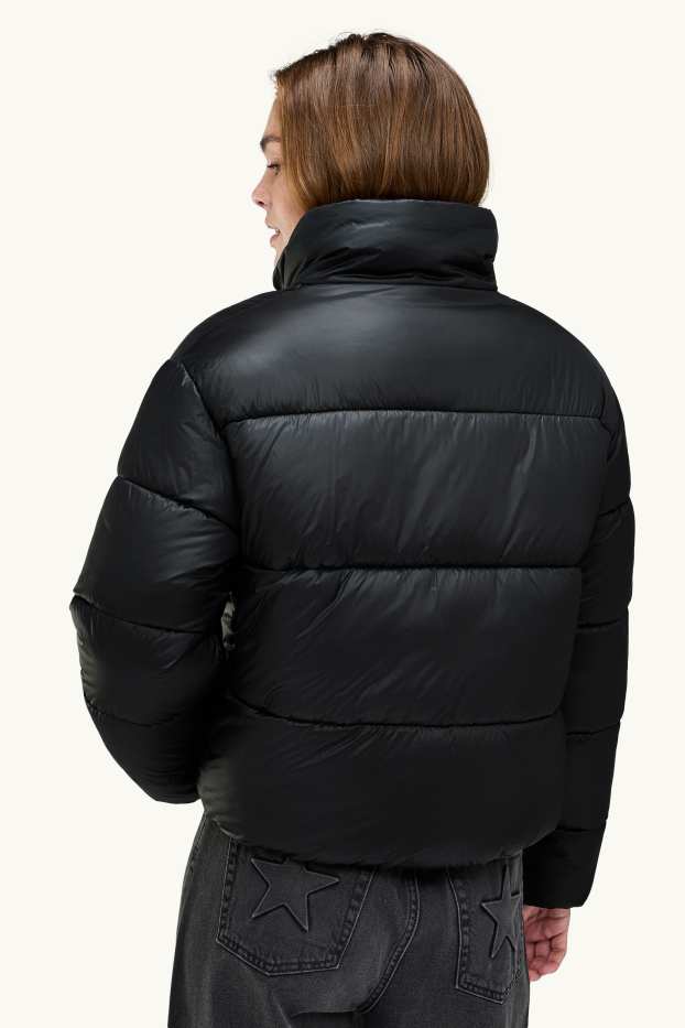 Damen - Steppjacke - gefüttert - schwarz
