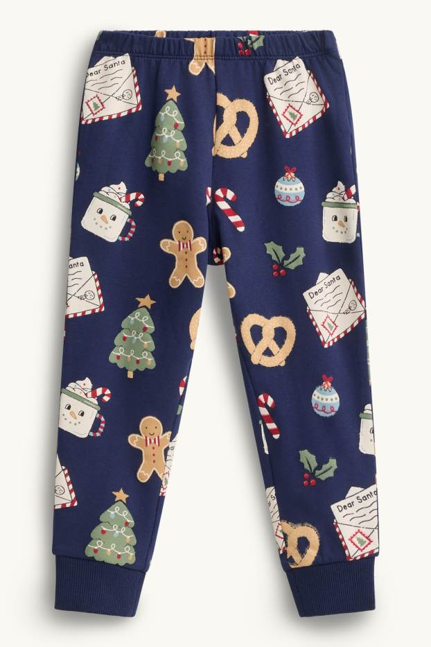 Kinder Mädchen - Mini Me - Kinder-Weihnachts-Pyjama - 2 teilig - dunkelblau