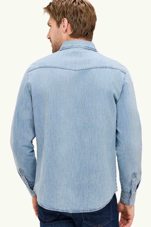 Herren - Jeanshemd - Regular Fit - Kent - helljeansblau
