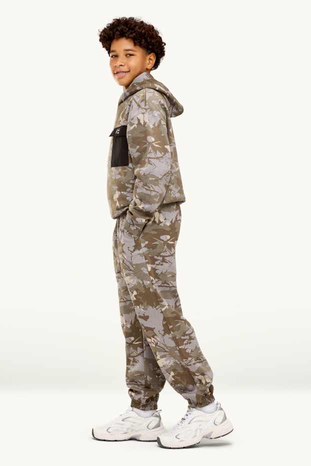 Kinderen: jongens - Joggingbroek - met patroon - camouflage