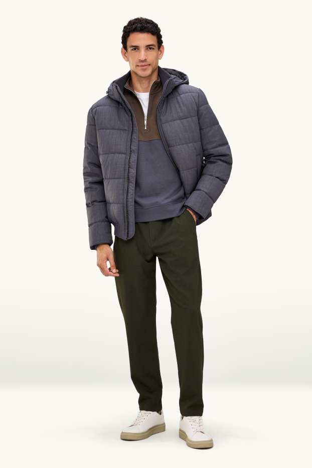 Hommes - Chino - tapered fit - kaki