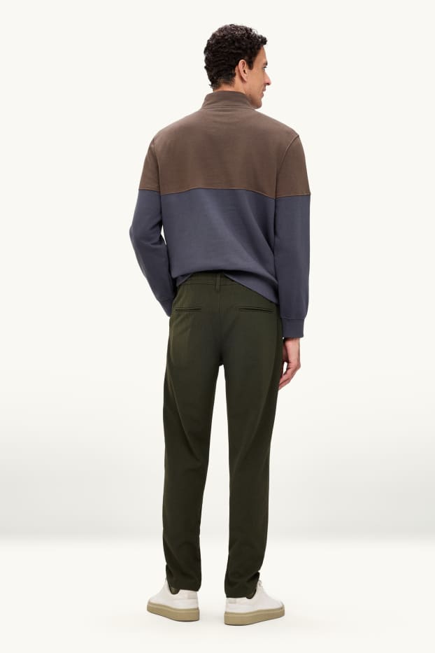 Hommes - Chino - tapered fit - kaki