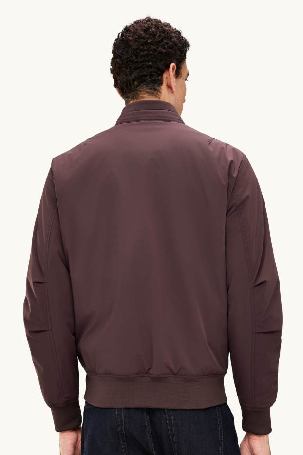 Hommes - Blouson aviateur - doublée - finition déperlante - marron