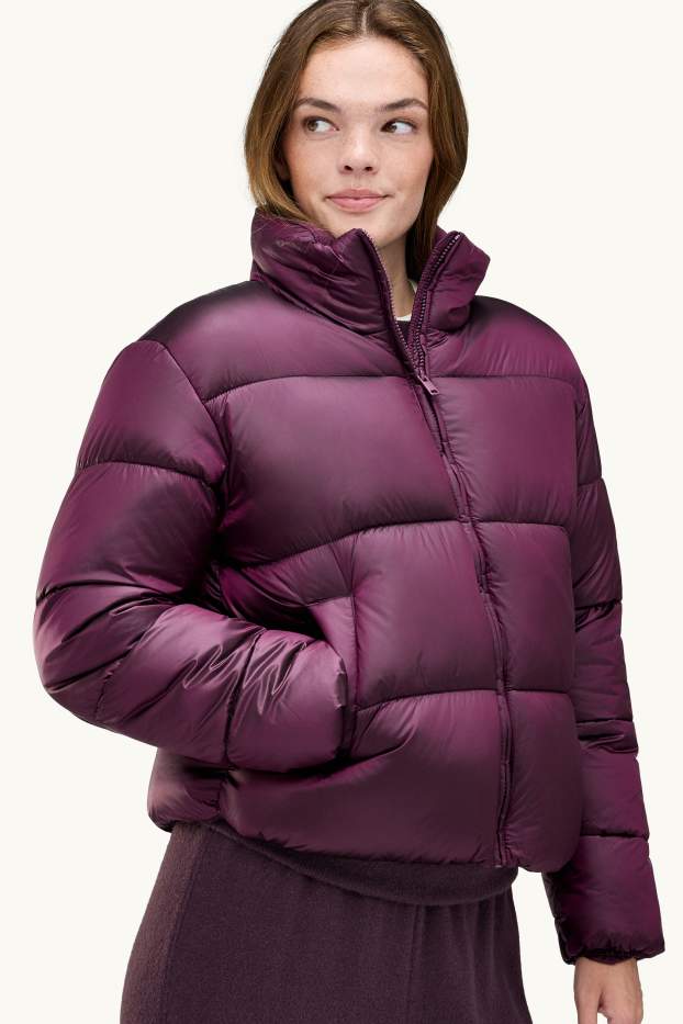 Donna - Giacca trapuntata - foderata - porpora