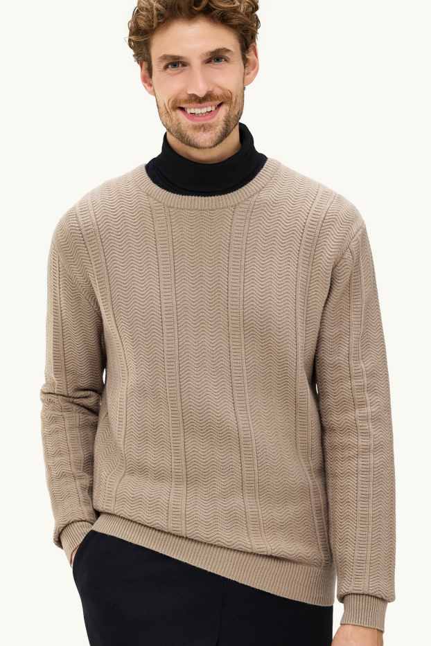Home - Jersei - texturat - beix