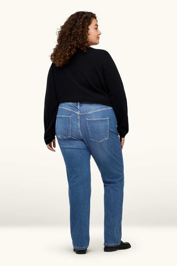 Femmes - Jean coupe droite - mid waist - LYCRA® - jean bleu