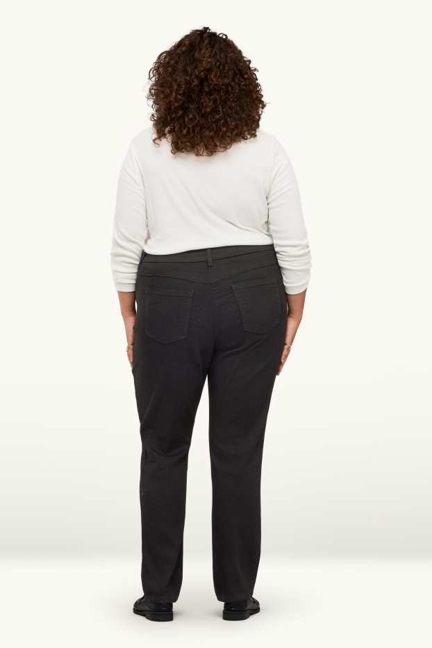 Femei - Slim jeans - talie medie - denim-gri închis