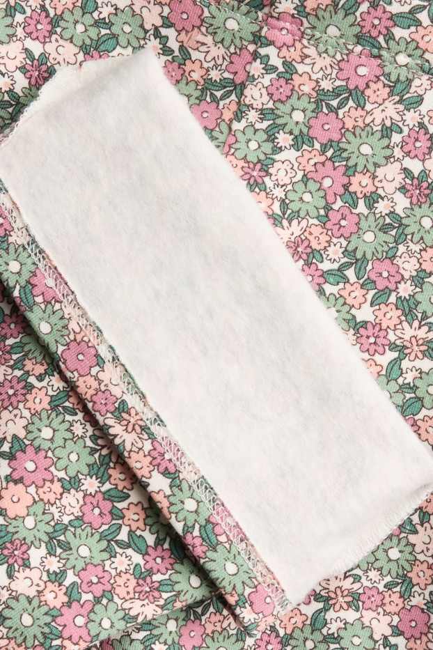 Kinder Mädchen - Multipack 2er - Blume - Flared Winterleggings - grün