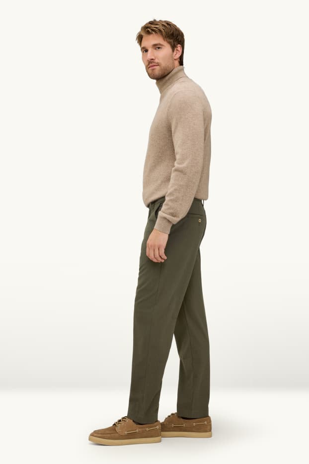 Herren - Chino - Tapered Fit - dunkelgrün