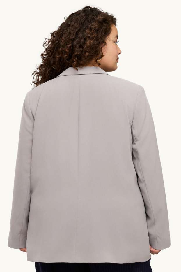 Femmes - Blazer long - regular fit - beige clair