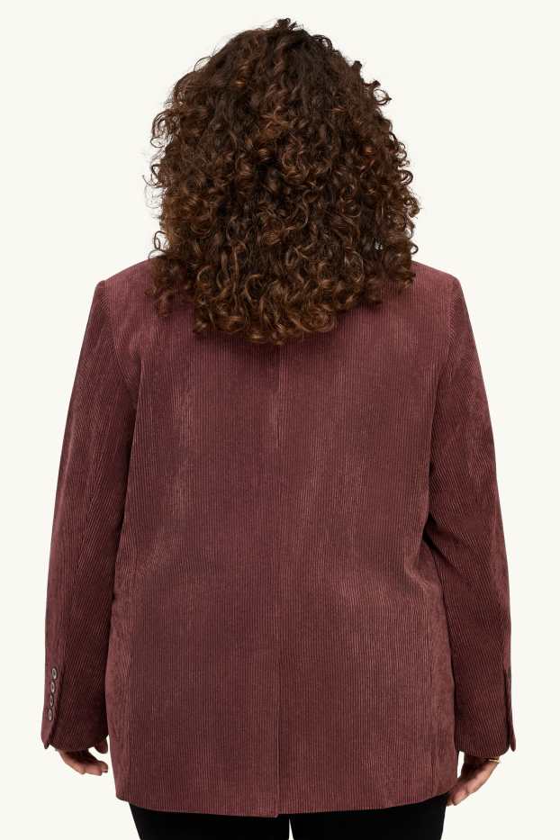 Women - Corduroy blazer - curvy fit - bordeaux