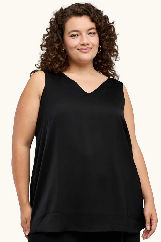 Donna - Blusa smanicata - nero