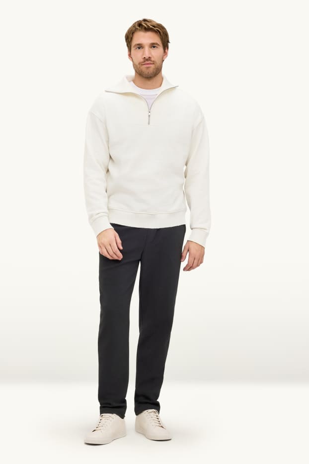 Hommes - Pantalon de jogging - regular fit - finition texturée - noir