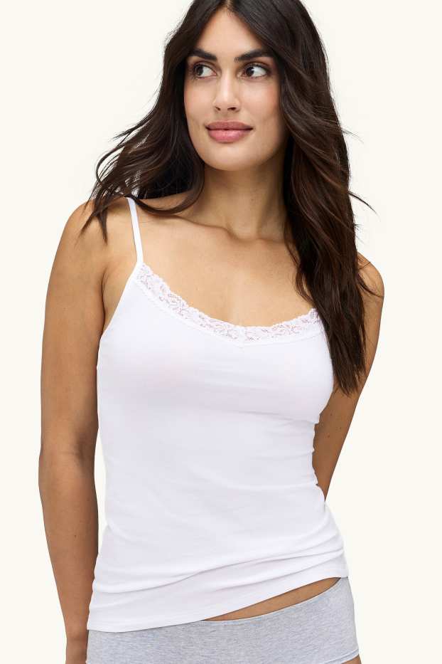 Femmes - Lot de 2 - caracos - blanc / beige