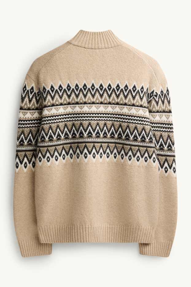 Herren - Pullover - gemustert - beige