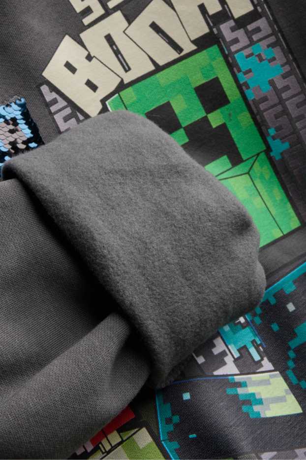 Nen - Minecraft - dessuadora amb caputxa - gris fosc
