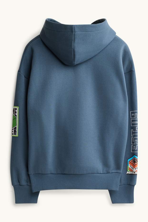 Nen - Minecraft - dessuadora amb caputxa - blau