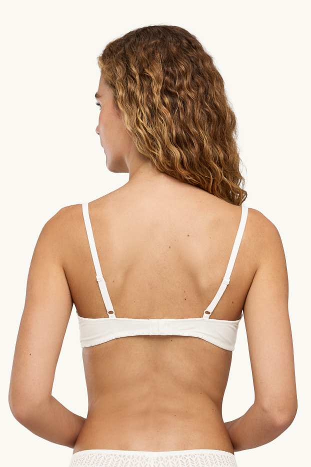 Dames - BH met beugels - FULL COVERAGE - voorgevormd - crème wit