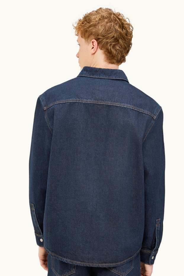 Home - Sobrecamisa texana - relaxed fit - texà blau fosc