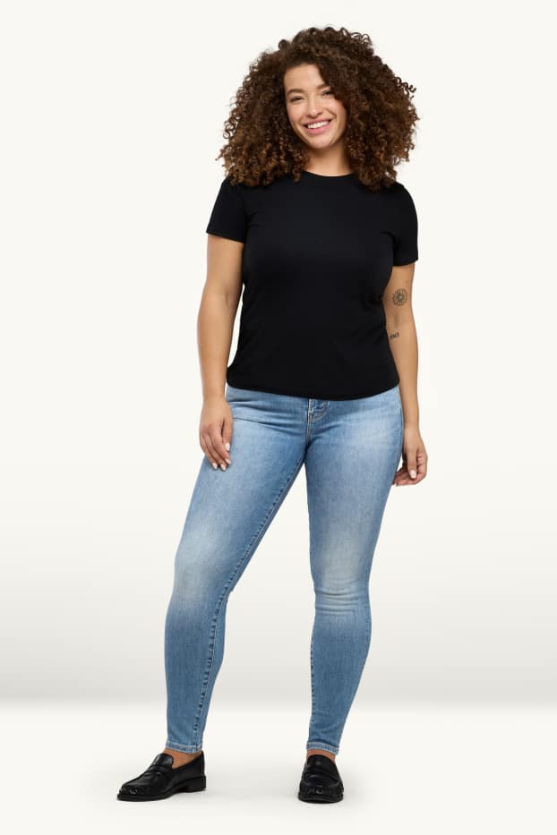 Dona - Skinny Jeans - mid waist - shaping jeans - LYCRA® ADAPTIV Fiber - texà blau