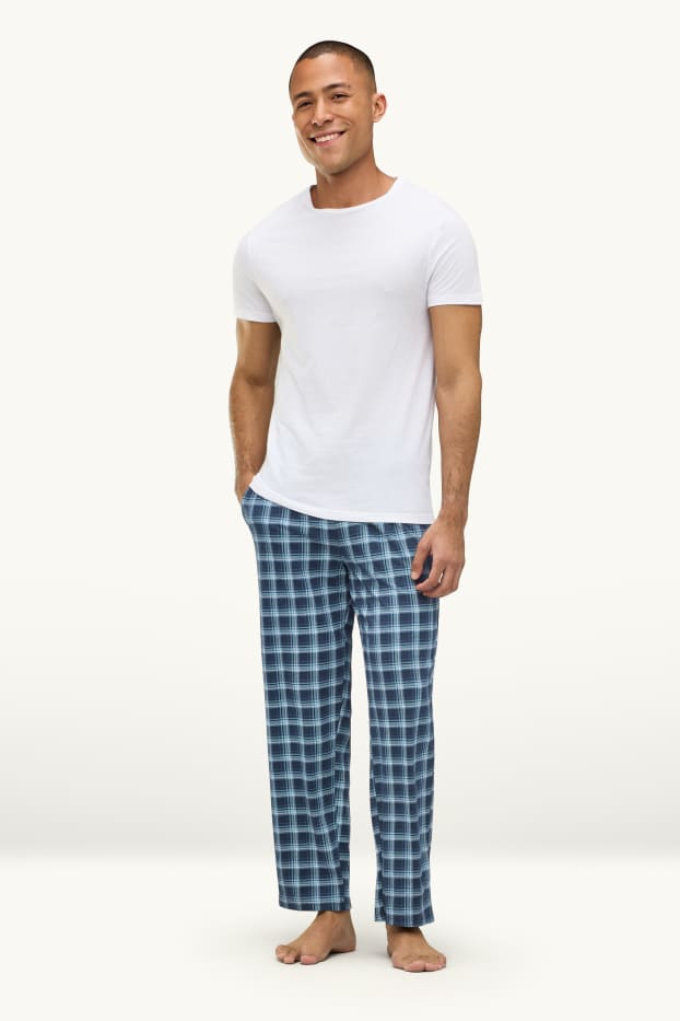 Uomo - Confezione da 2 - pantaloni pigiama - blu