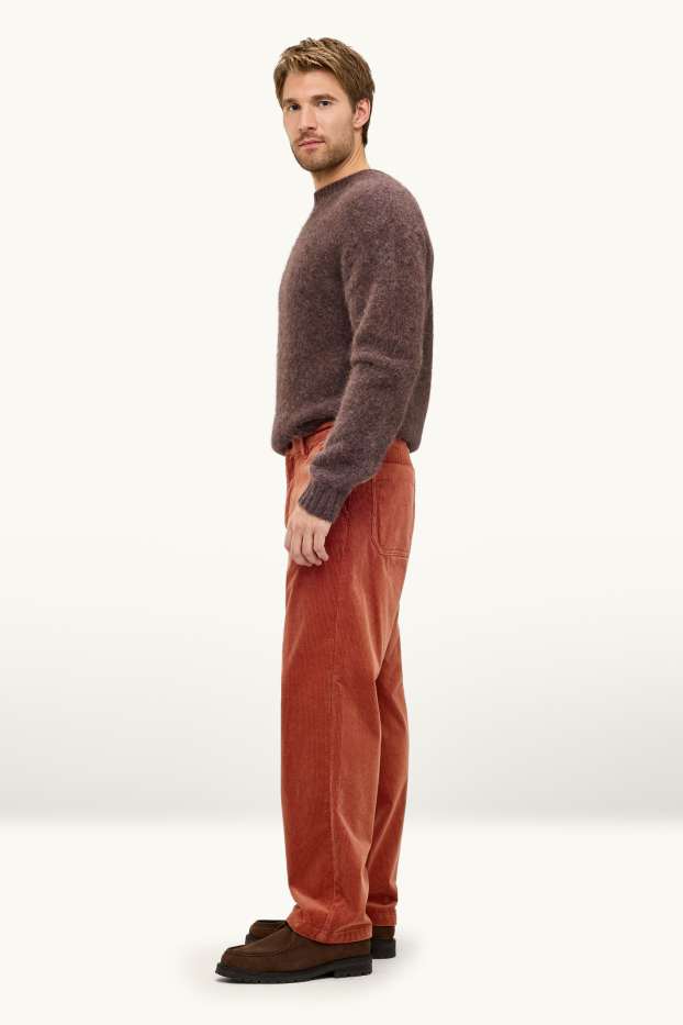 Herren - Cord-Chino - Relaxed Fit - rot