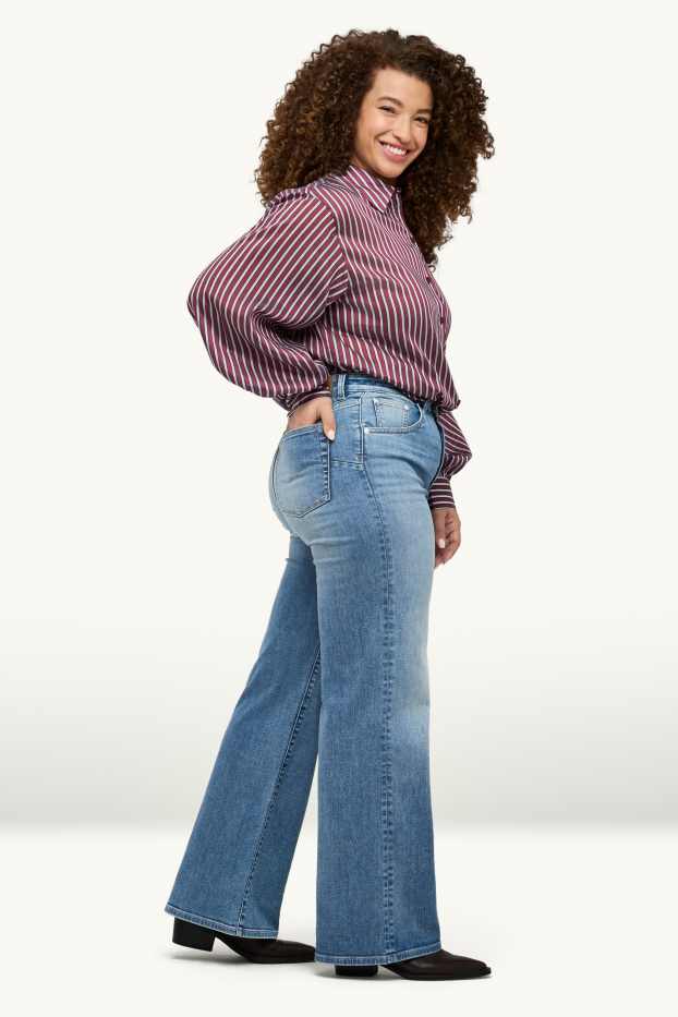Dona - Wide leg Jeans - high waist - LYCRA® fibra ADAPTIV - texà blau