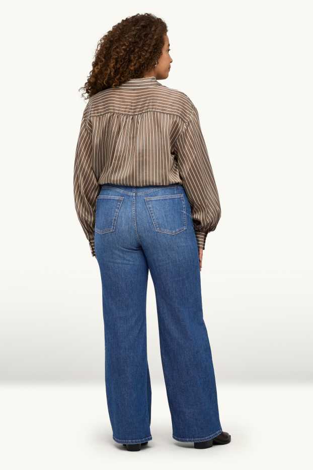 Femmes - Wide leg jean - high waist - LYCRA® ADAPTIV Fiber - jean bleu