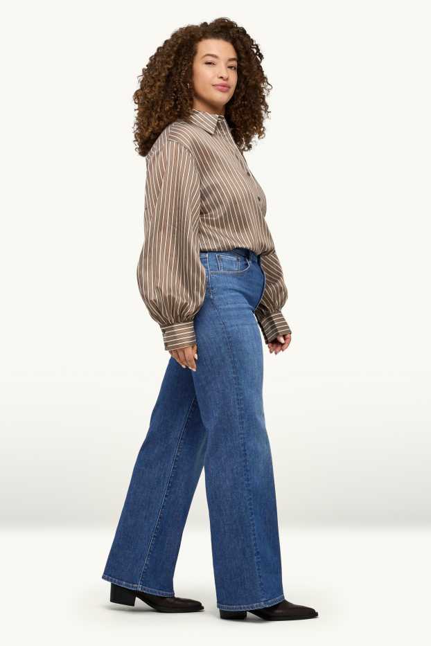 Femmes - Wide leg jean - high waist - LYCRA® ADAPTIV Fiber - jean bleu