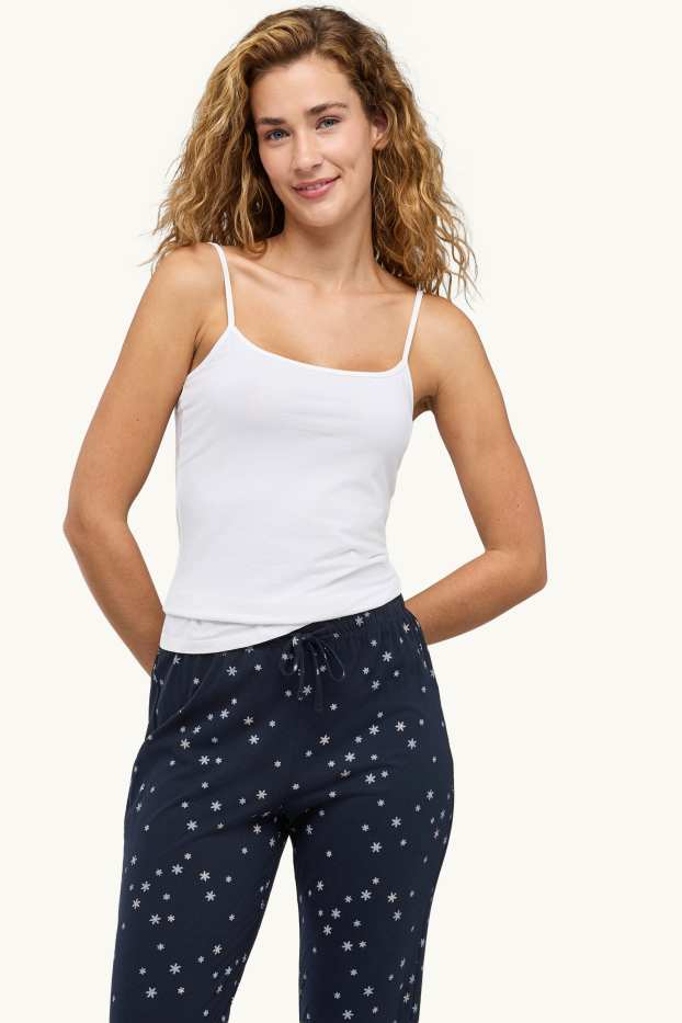 Donna - Confezione da 2 - pantaloni pigiama - blu scuro