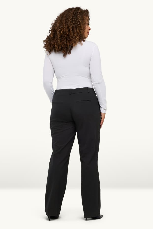 Donna - Pantaloni business - vita media - straight fit - Mix & Match - nero