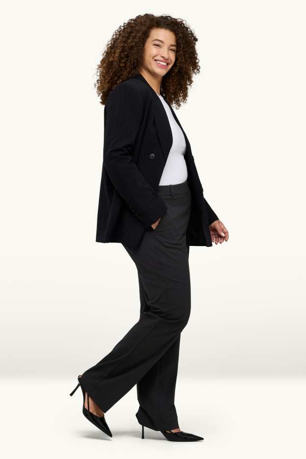 Donna - Pantaloni business - vita media - straight fit - Mix & Match - nero