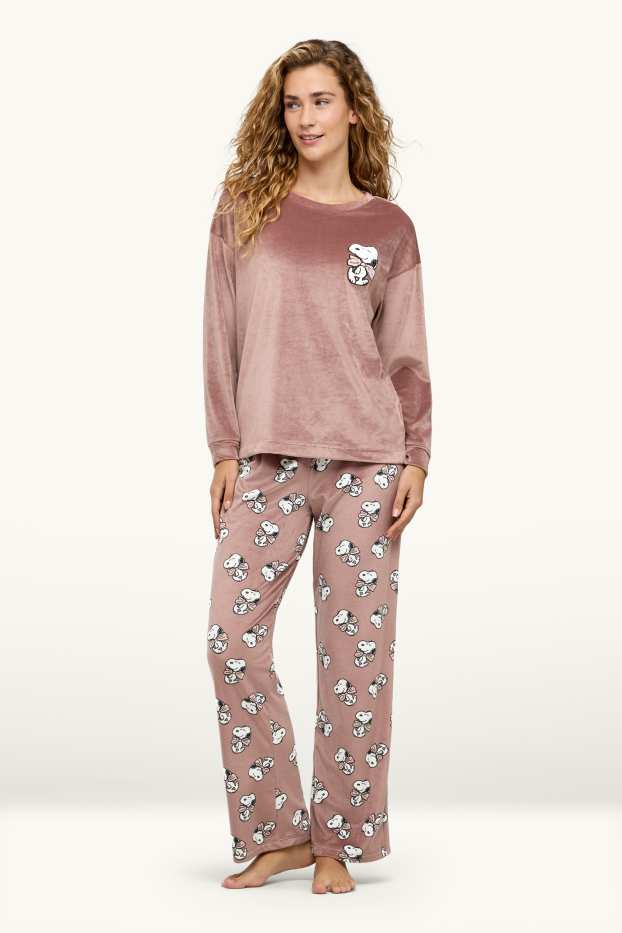 Dona - Pijama - Snoopy - rosa fosc