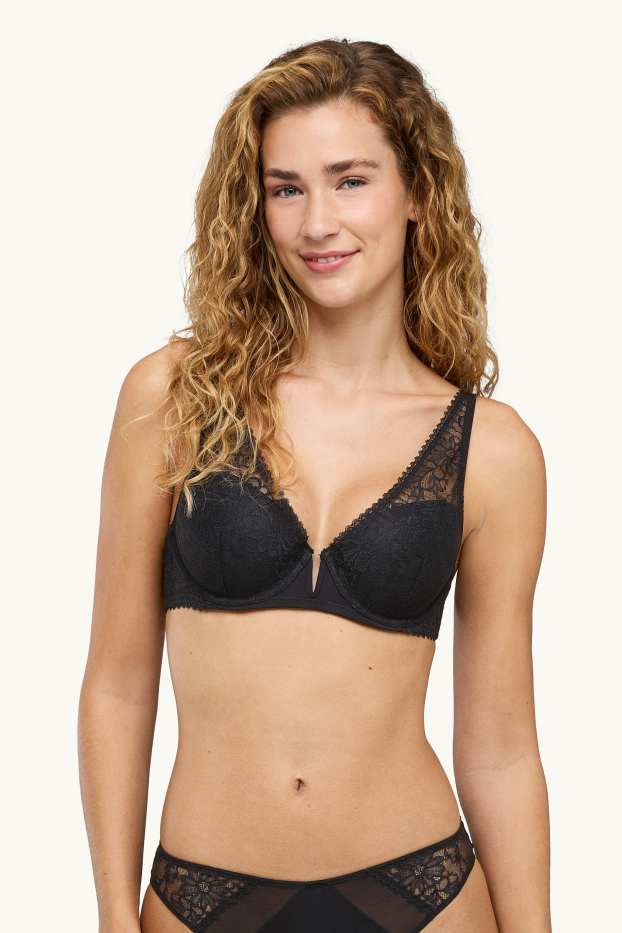 Mujer - Sujetador con aros - PLUNGE - con relleno - negro