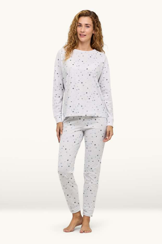 Dona - Pijama - amb estampat - gris clar jaspiat
