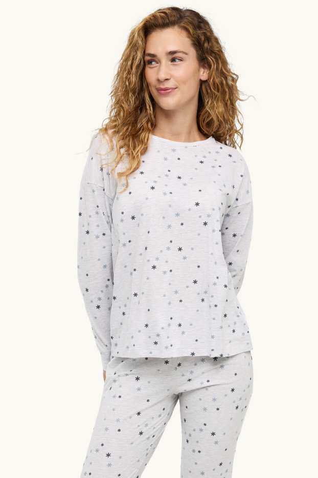 Dona - Pijama - amb estampat - gris clar jaspiat