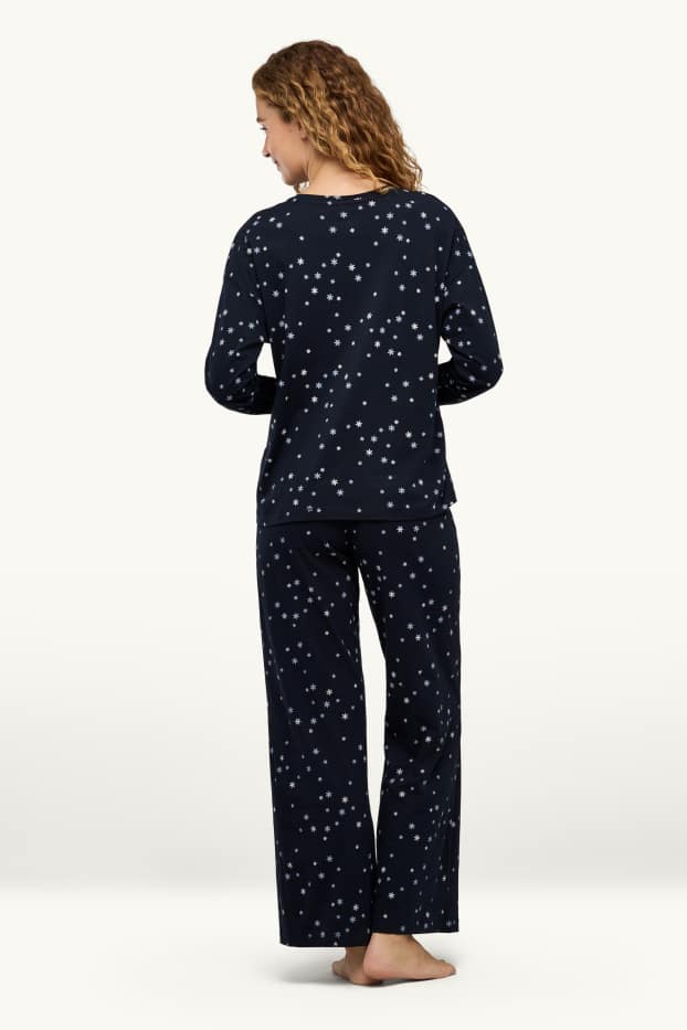 Dona - Pijama - amb motiu - blau fosc