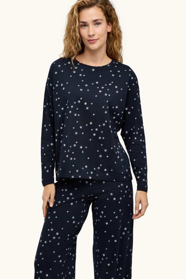 Dona - Pijama - amb motiu - blau fosc