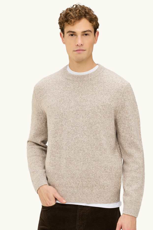 Hommes - Pull - beige chiné