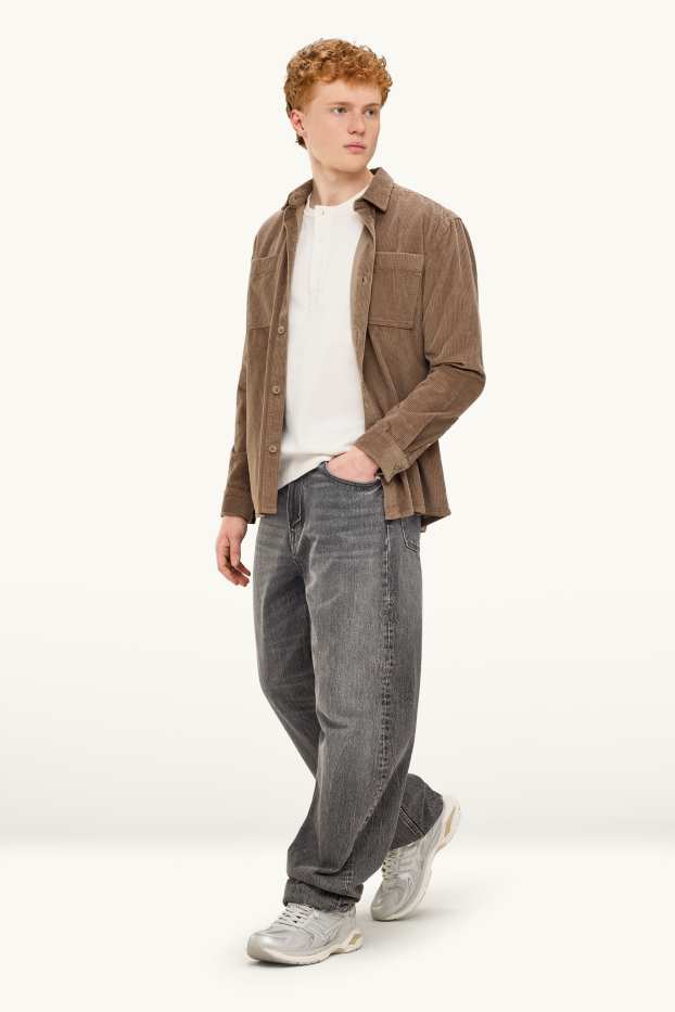 Hommes - Jean baggy - jean gris foncé