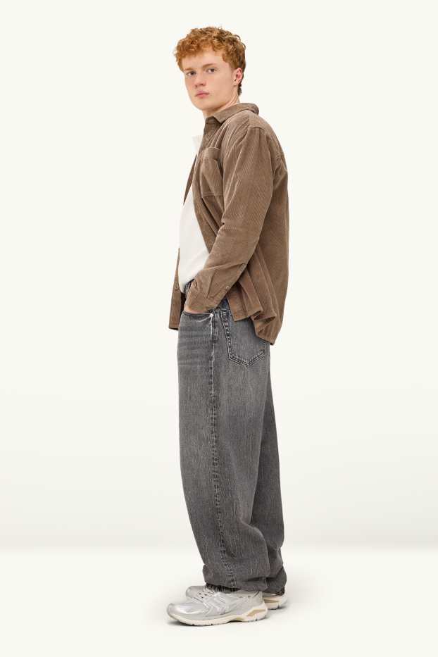 Hommes - Jean baggy - jean gris foncé