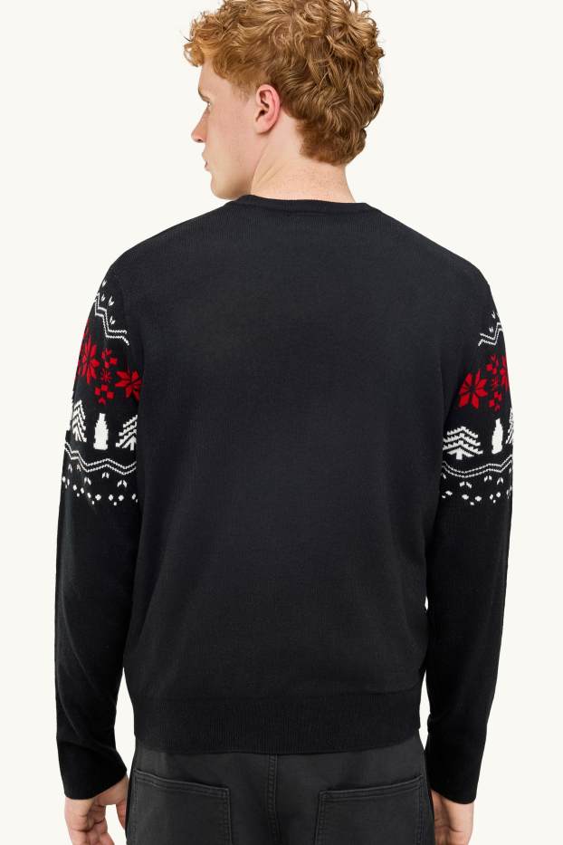 Hommes - Pull de Noël - Coca-Cola - noir / rouge