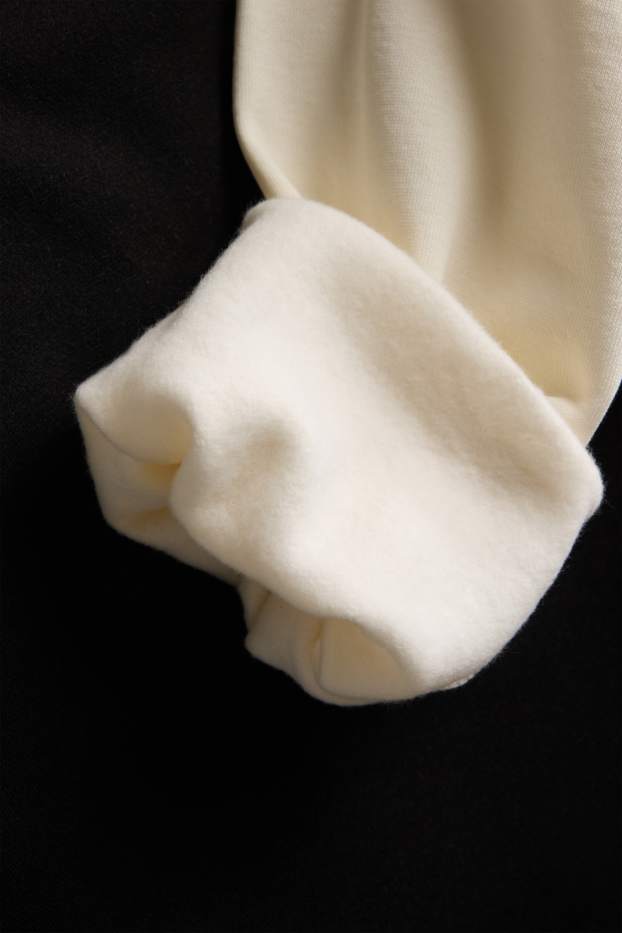 Enfants filles - Ballet - ensemble - sweat à capuche et jupe short - 2 pièces - blanc crème
