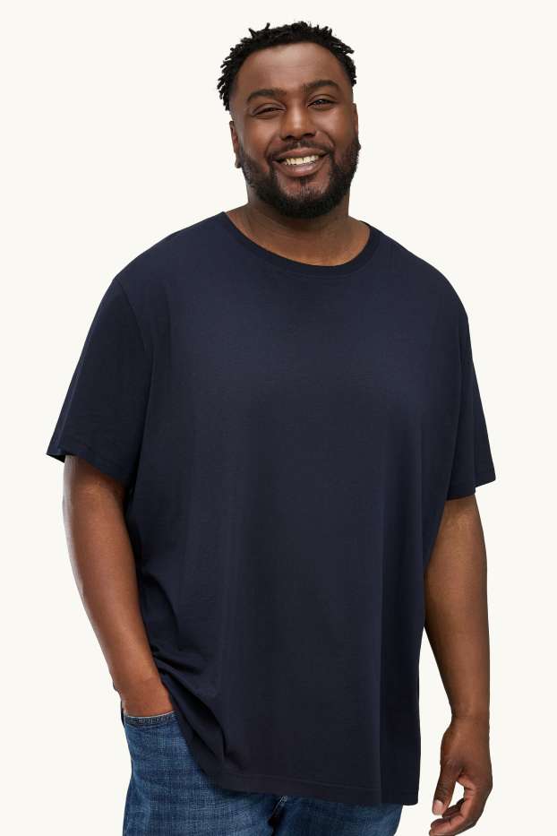 Bărbați - Tricou - regular fit - albastru închis