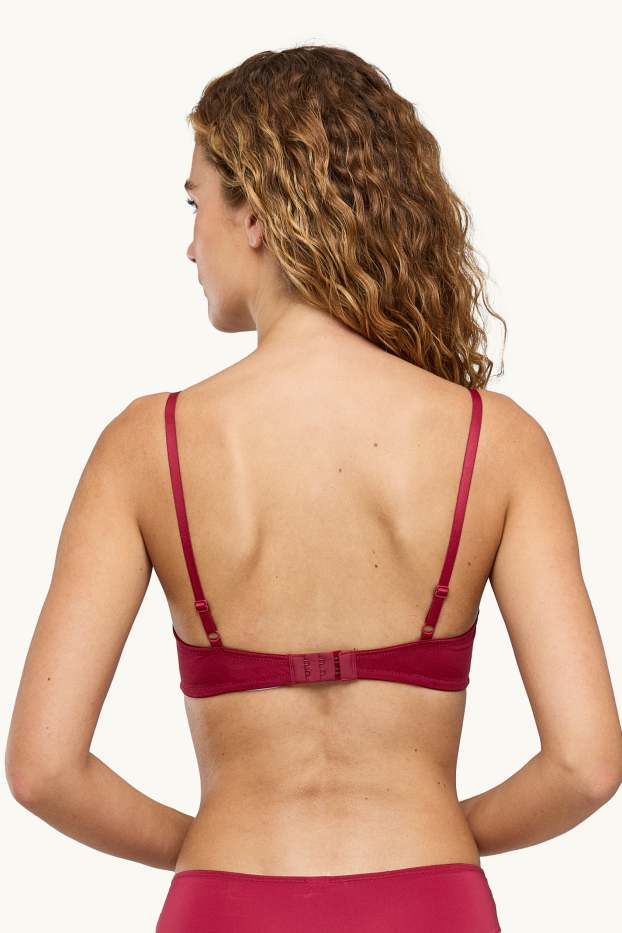 Femmes - Soutien-gorge avec armatures - DEMI - ampliforme - rouge